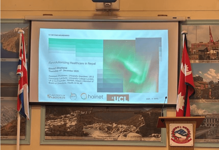 Dr. Binod Bhattarai Presents at Nepal Embassy London
